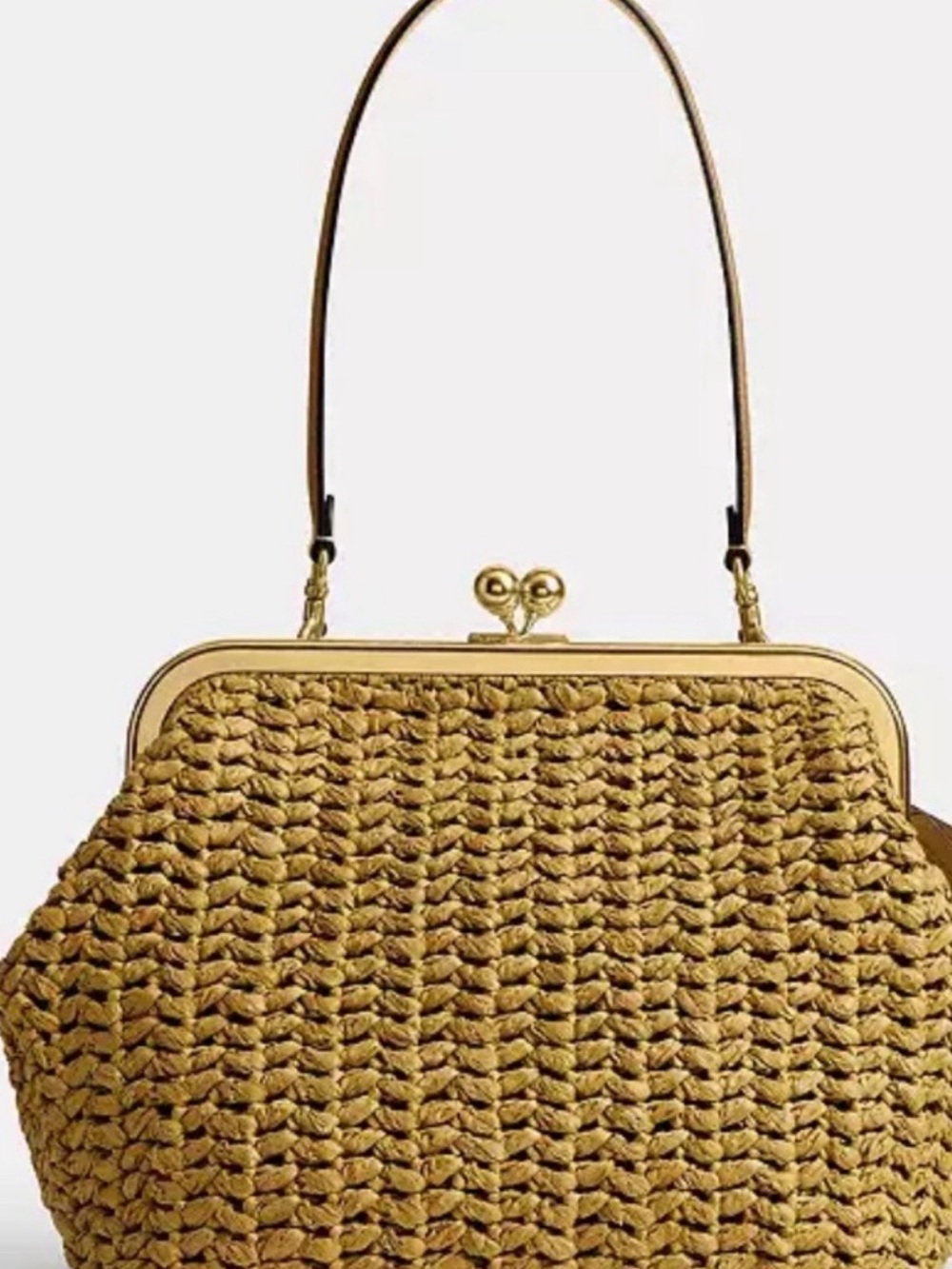 NWT Coach KISS LOCK Frame Bag 27 “Cashin Carry” Beautiful & Neutral Deep Mustard - Picture 9 of 12